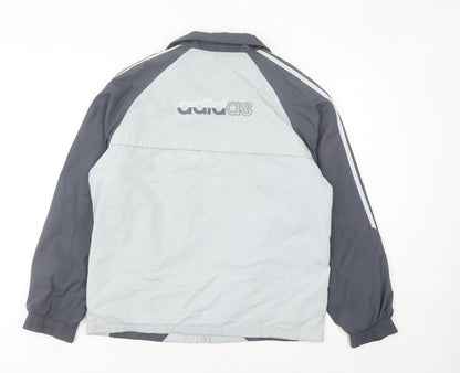 Adidas Men's Grey Track Jacket M Regular Fit Full Zip Sportswear