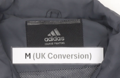 Adidas Men's Grey Track Jacket M Regular Fit Full Zip Sportswear