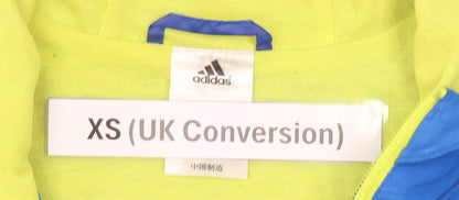 Adidas Men's Blue XS Windbreaker Jacket Hooded Lightweight Sportswear
