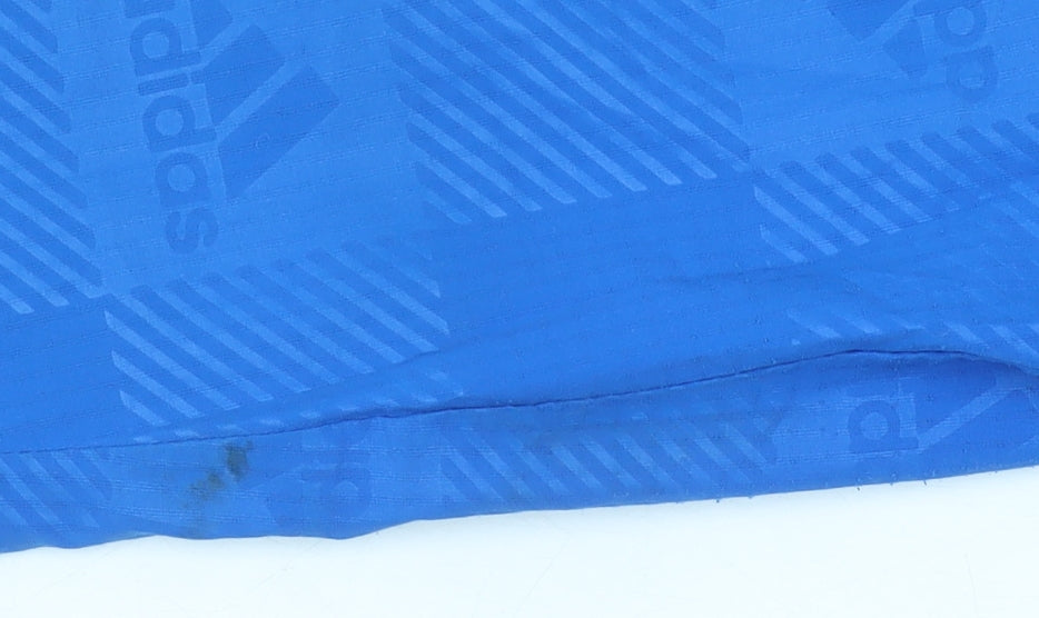 Adidas Men's Blue XS Windbreaker Jacket Hooded Lightweight Sportswear