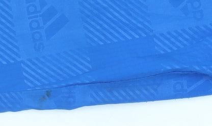 Adidas Men's Blue XS Windbreaker Jacket Hooded Lightweight Sportswear