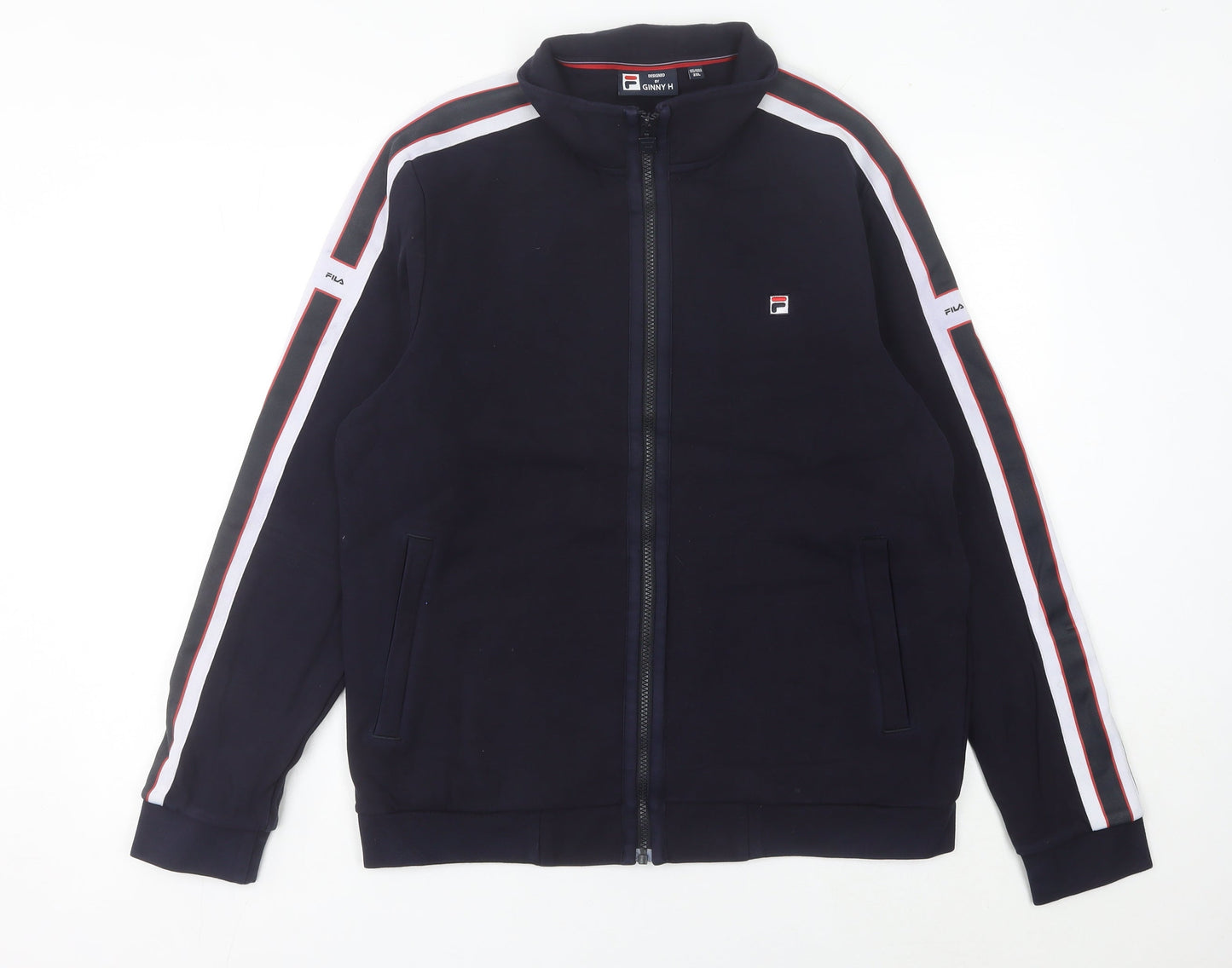 Mens UK Size L FILA Blue Full Zip Sweatshirt