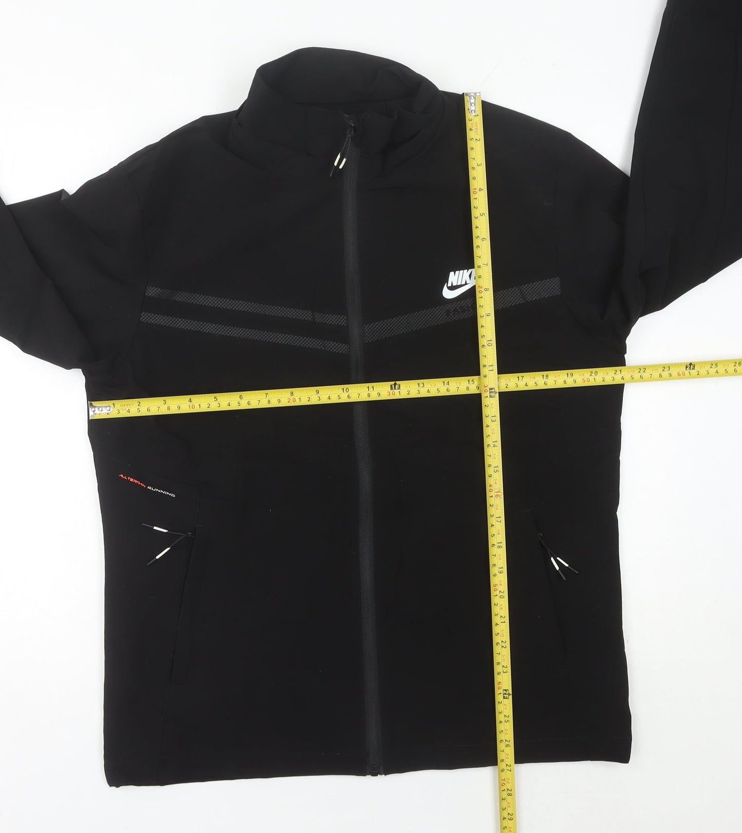 Nike Men’s Black Medium Track Jacket Lightweight Zip Sports