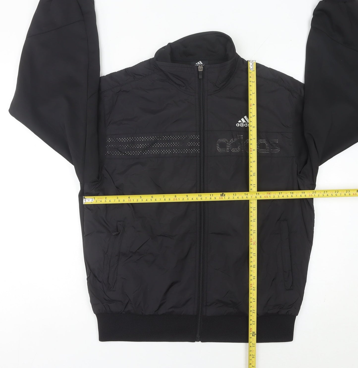 Adidas Men's Black Medium Track Jacket Full Zip Sportswear