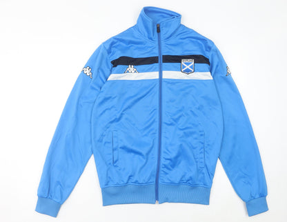 Kappa Men’s Blue Scotland Track Jacket L Full Zip Polyester