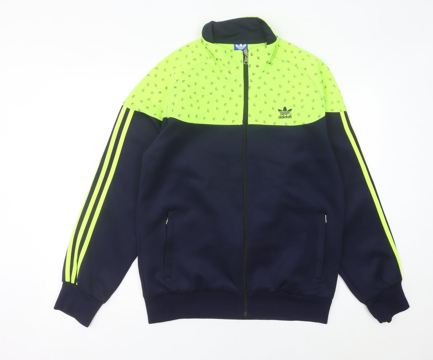 Adidas Mens XL Blue Green Track Jacket Full Zip Sportswear