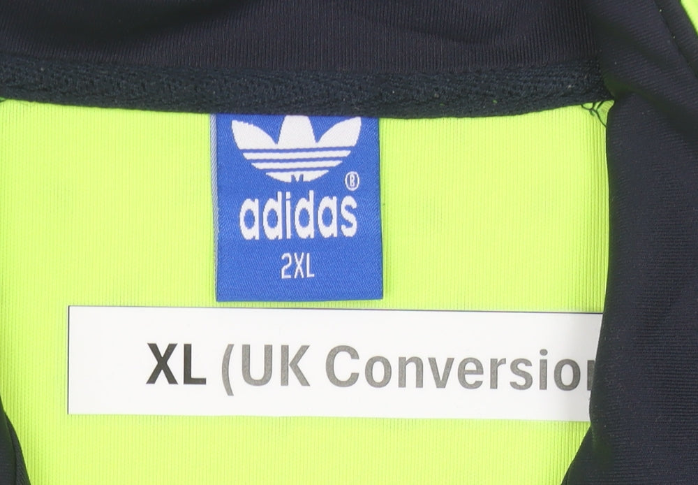 Adidas Mens XL Blue Green Track Jacket Full Zip Sportswear