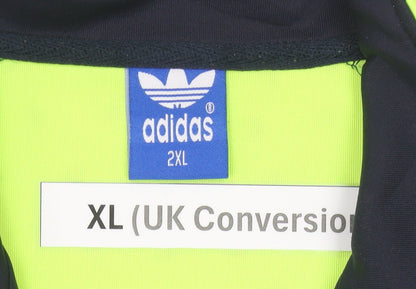 Adidas Mens XL Blue Green Track Jacket Full Zip Sportswear