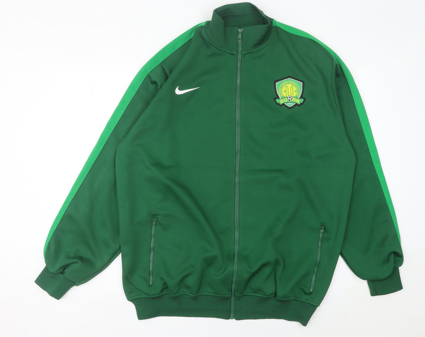 Nike Men's Green 2XL Track Jacket Football Beijing Logo Full Zip