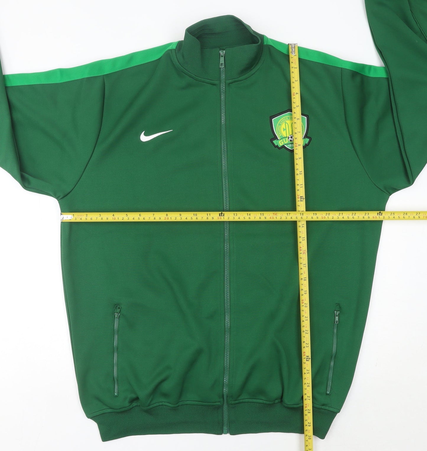 Nike Men's Green 2XL Track Jacket Football Beijing Logo Full Zip