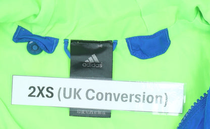 Adidas Men’s Blue 2XS Ski Jacket Winter Hooded Waterproof