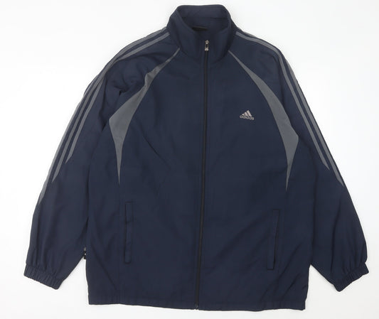 Adidas Men’s Blue XL Track Jacket Full Zip Lightweight Polyester