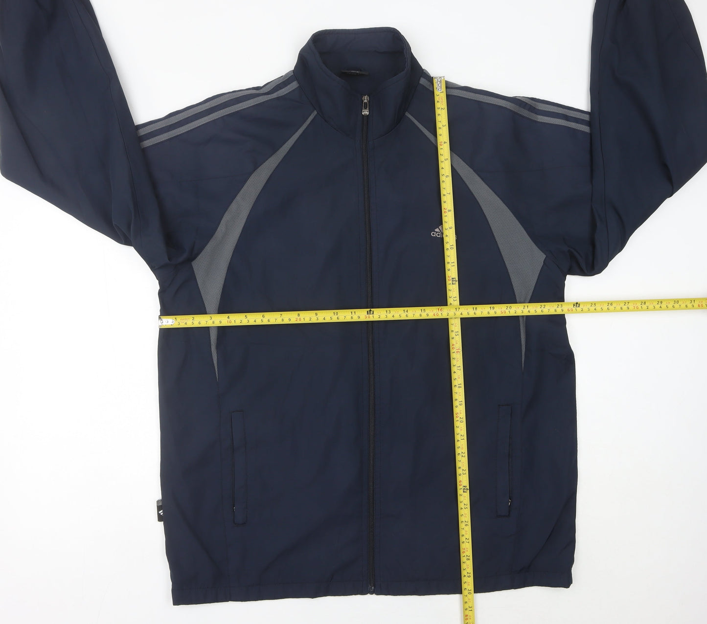 Adidas Men’s Blue XL Track Jacket Full Zip Lightweight Polyester