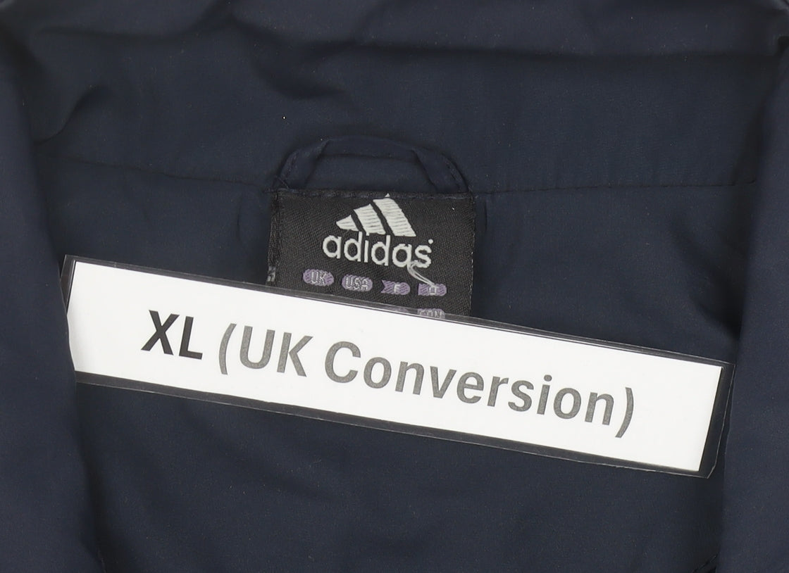 Adidas Men’s Blue XL Track Jacket Full Zip Lightweight Polyester