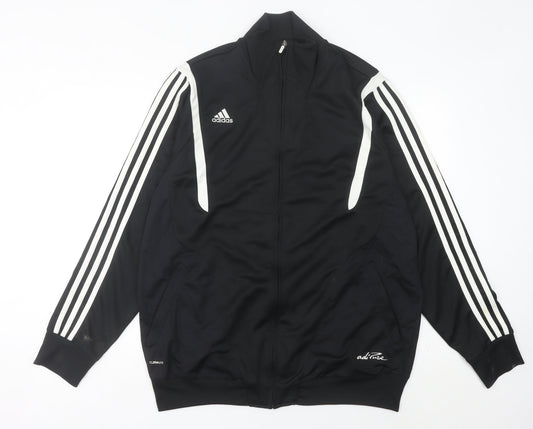 Adidas Men's Black Track Jacket L Full Zip Sportswear