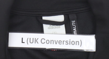 Adidas Men's Black Track Jacket L Full Zip Sportswear