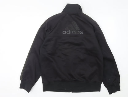 Adidas Men Black M Track Jacket Full Zip Sportswear