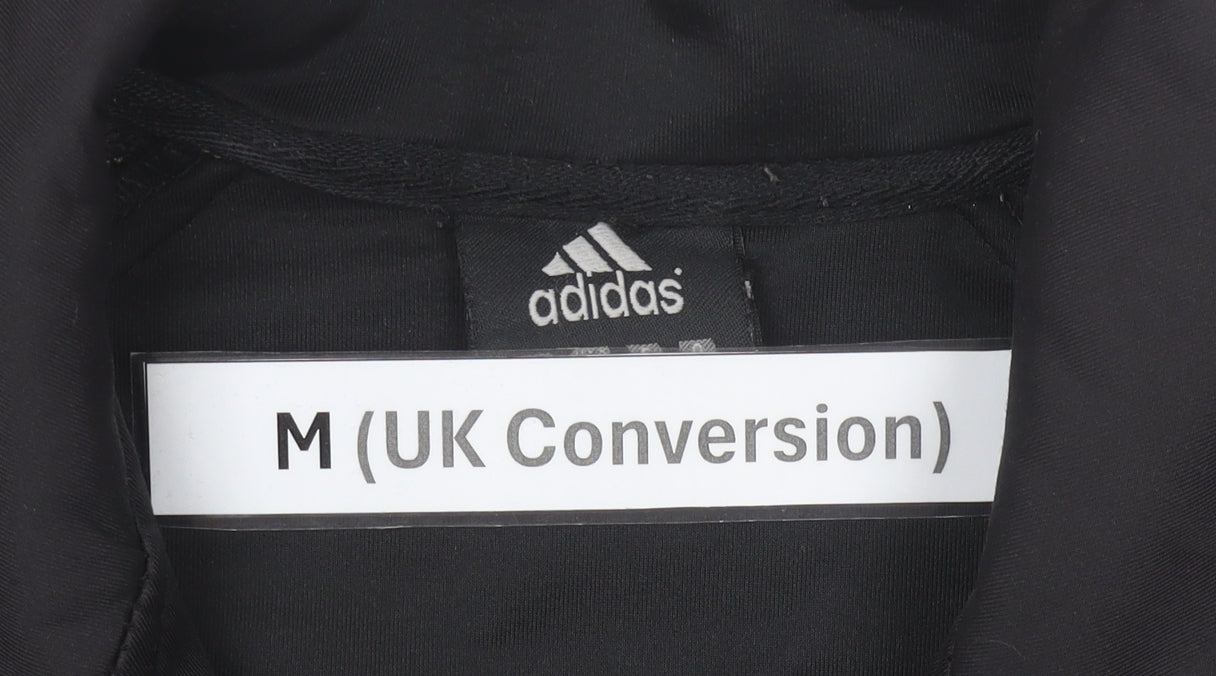 Adidas Men Black M Track Jacket Full Zip Sportswear