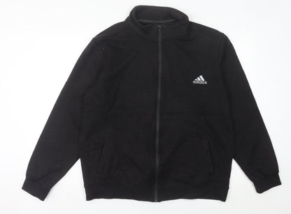 Adidas Mens Black L Track Jacket Full Zip Sportswear
