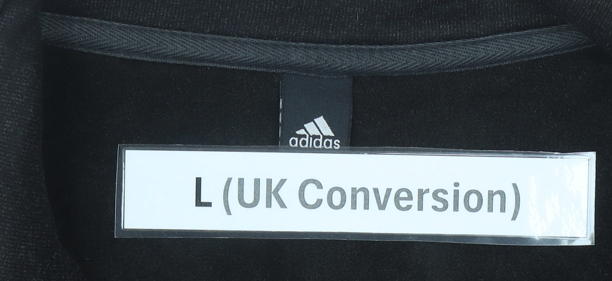 Adidas Mens Black L Track Jacket Full Zip Sportswear