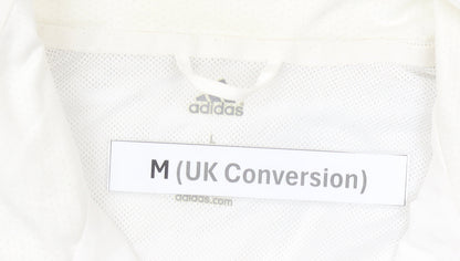 Adidas Men White Blue Track Jacket China Print Size M Full Zip Sportswear