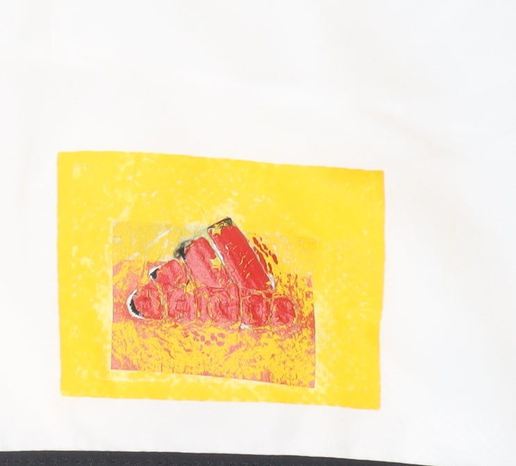 Adidas Men White Blue Track Jacket China Print Size M Full Zip Sportswear