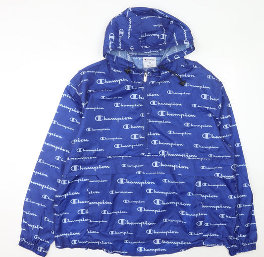 Champion Men’s Blue XL Windbreaker Jacket Hooded Lightweight