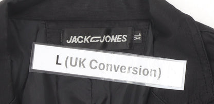 Jack & Jones Men’s Black Blazer Jacket L Regular Fit Formal