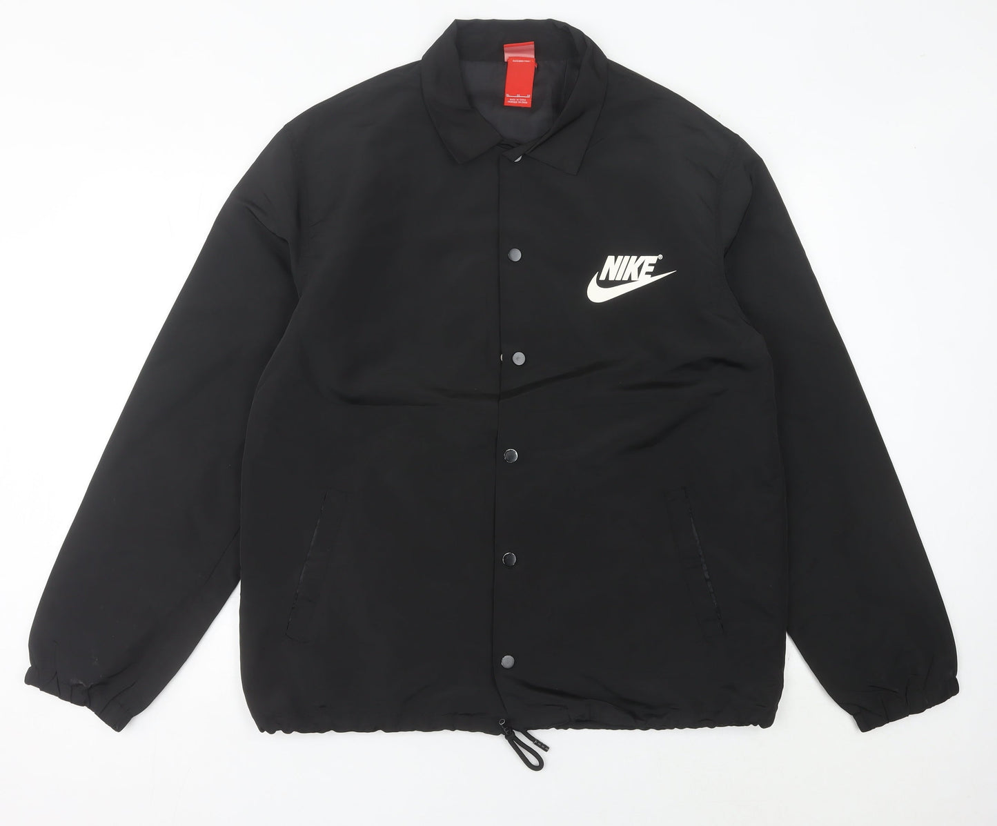 Nike Men's Black L Lightweight Basic Jacket Snap Front