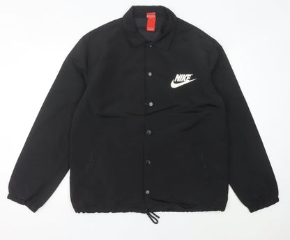 Nike Men's Black L Lightweight Basic Jacket Snap Front