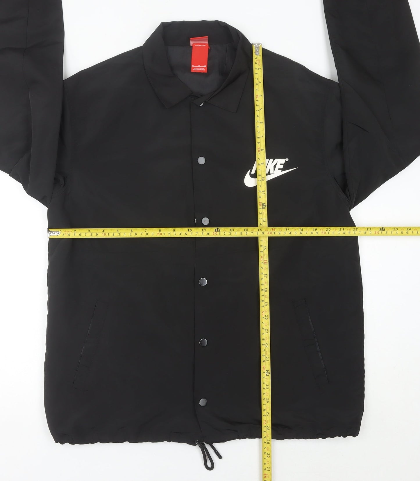 Nike Men's Black L Lightweight Basic Jacket Snap Front
