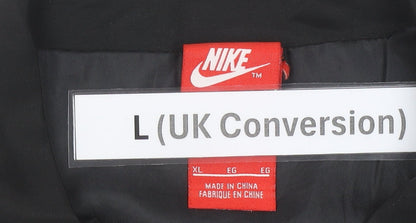 Nike Men's Black L Lightweight Basic Jacket Snap Front