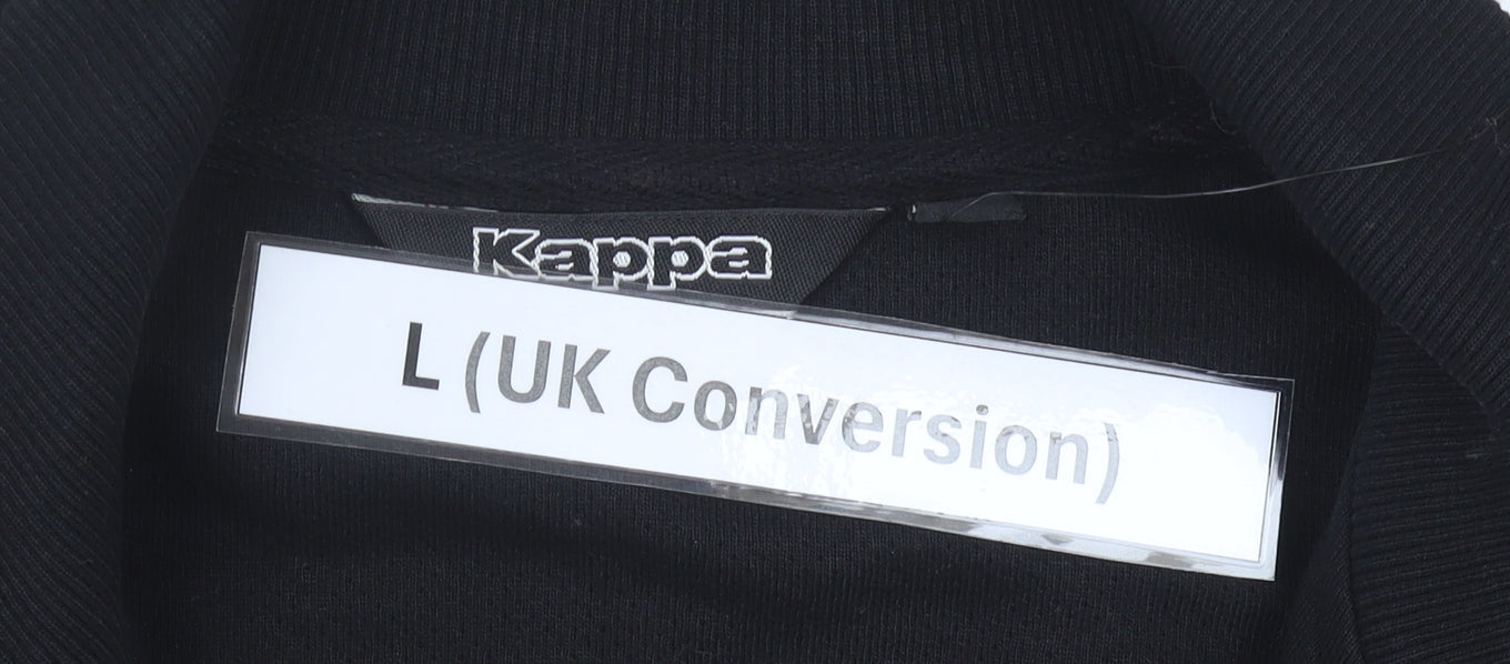 Kappa Men’s Black Track Jacket Germany Logo L Full Zip