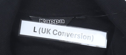 Kappa Men’s Black Track Jacket Germany Logo L Full Zip