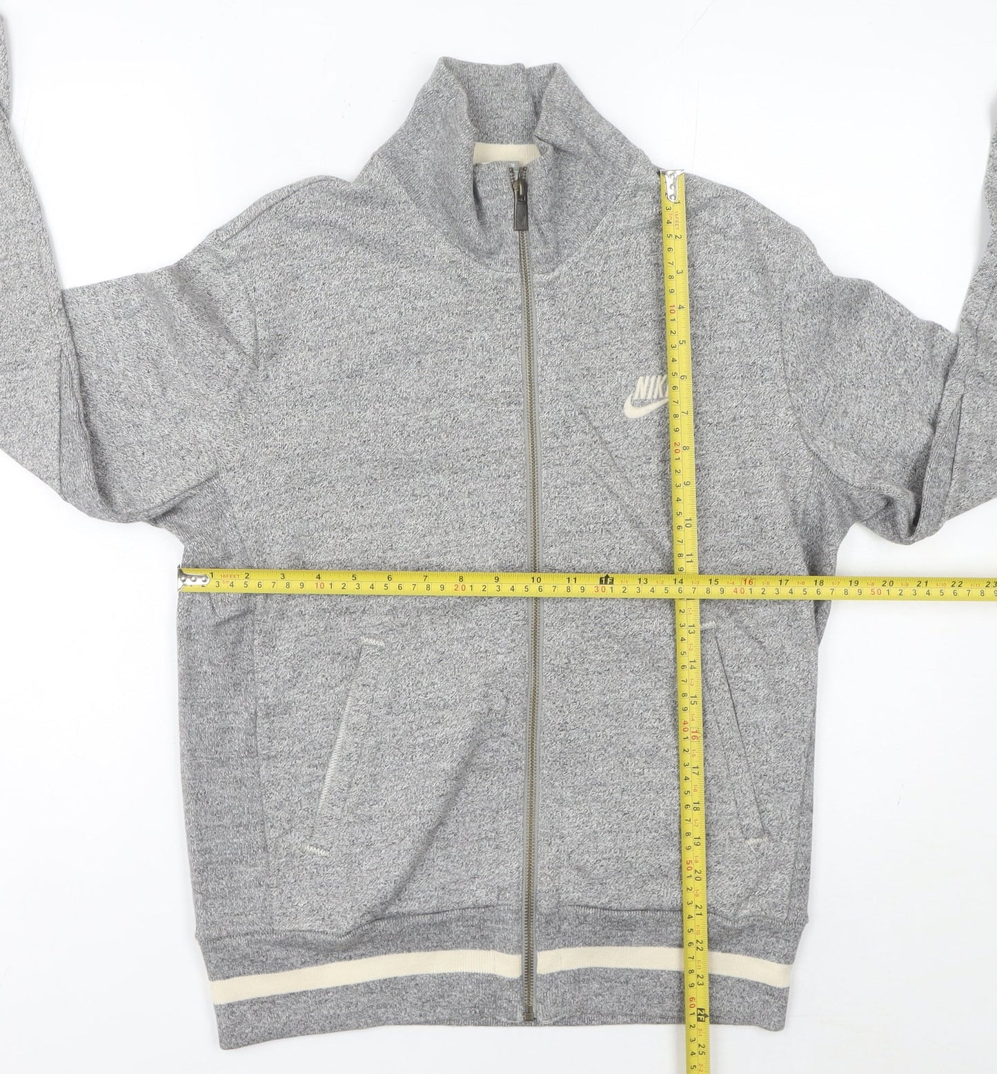 Mens UK Size S Nike Grey Full Zip Sweatshirt