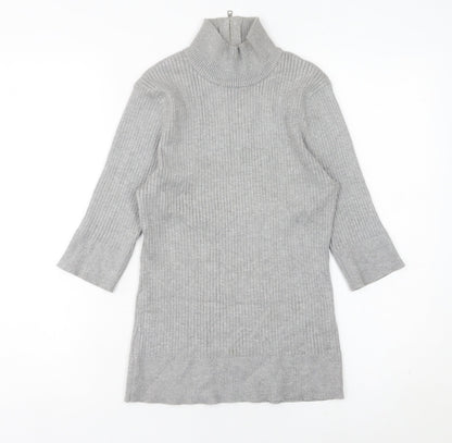 Womens UK Size M DKNY Grey Tunic Jumper