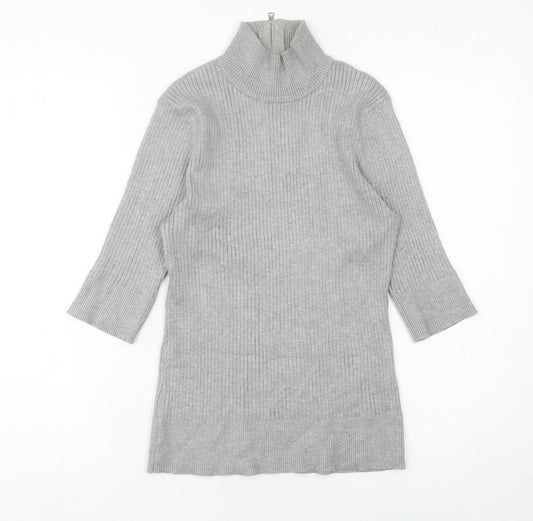 Womens UK Size M DKNY Grey Tunic Jumper