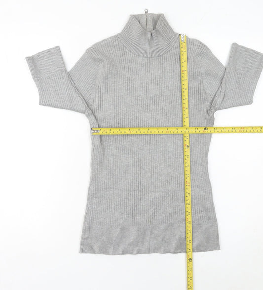 Womens UK Size M DKNY Grey Tunic Jumper