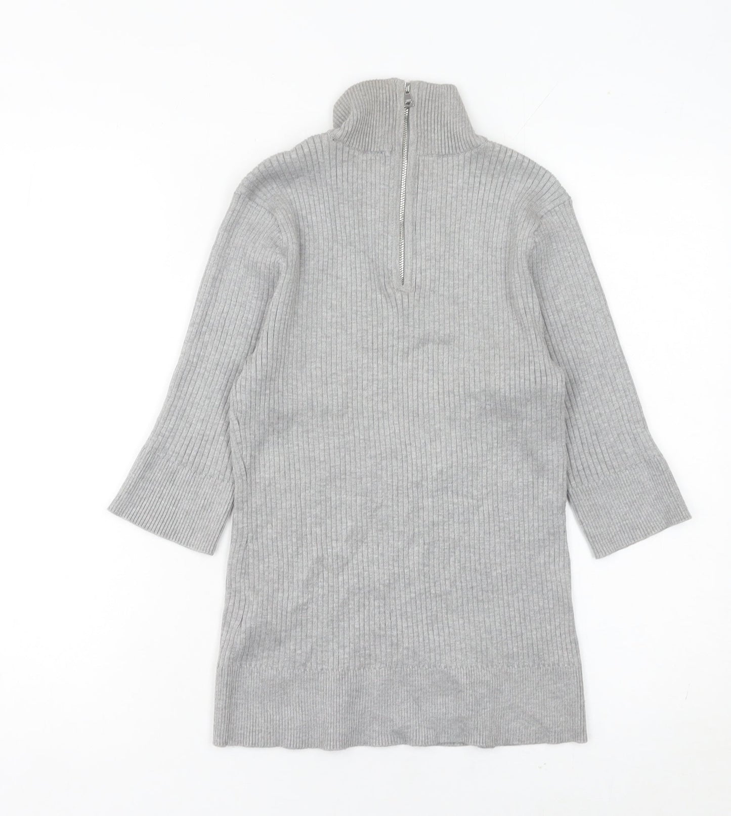 Womens UK Size M DKNY Grey Tunic Jumper