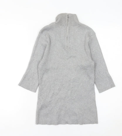 Womens UK Size M DKNY Grey Tunic Jumper