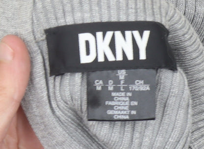 Womens UK Size M DKNY Grey Tunic Jumper