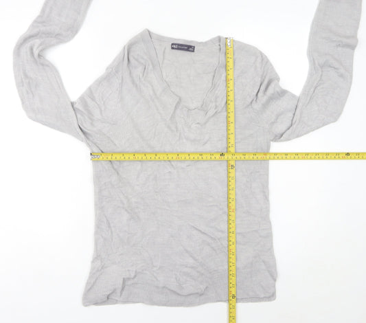 Womens UK Size 12 Marks and Spencer Grey Pullover Jumper