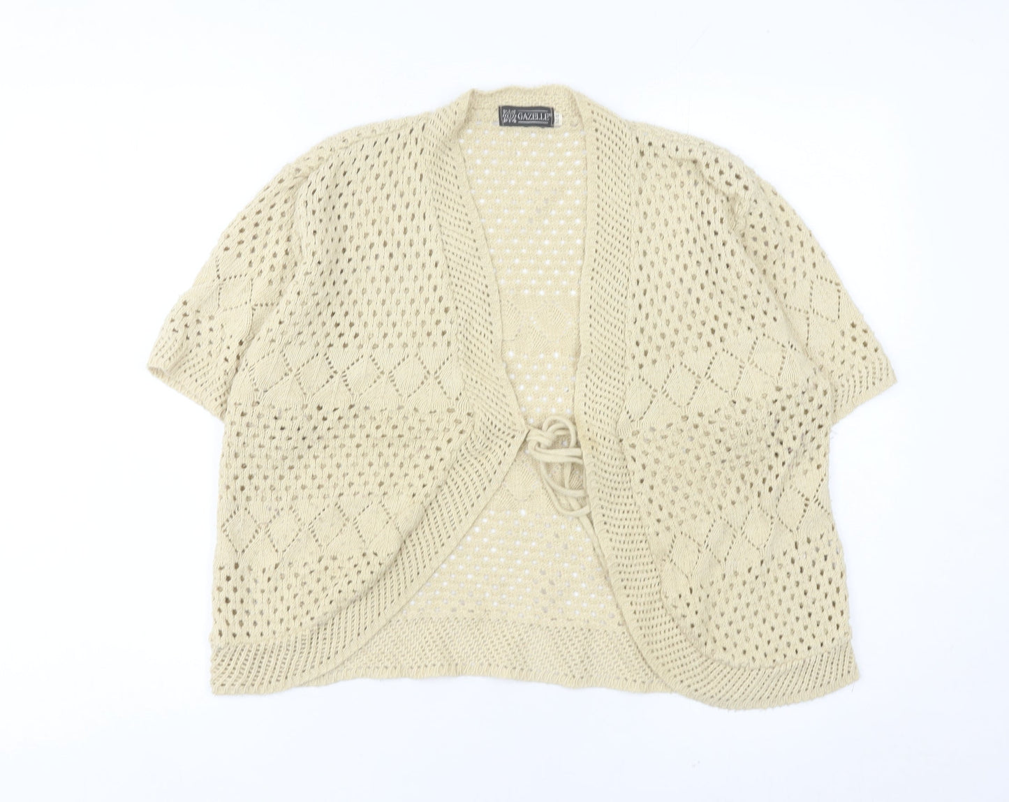 Womens UK Size M Gazelle Beige Cardigan Jumper
