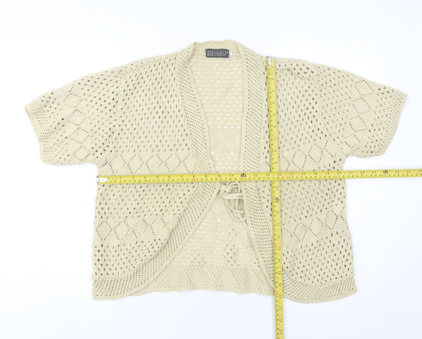 Womens UK Size M Gazelle Beige Cardigan Jumper