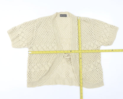 Womens UK Size M Gazelle Beige Cardigan Jumper