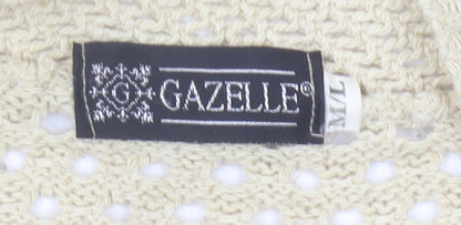 Womens UK Size M Gazelle Beige Cardigan Jumper