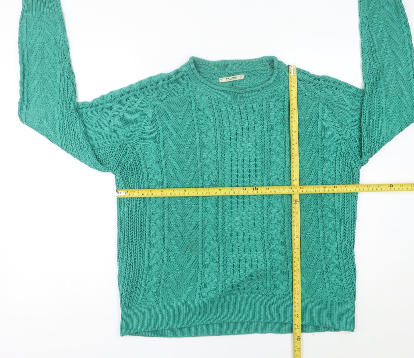 Womens UK Size S Pull&Bear Green Pullover Jumper