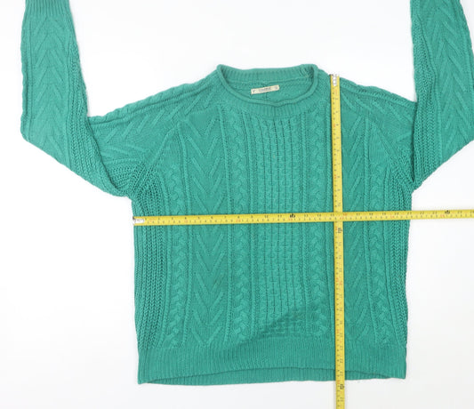 Womens UK Size S Pull&Bear Green Pullover Jumper