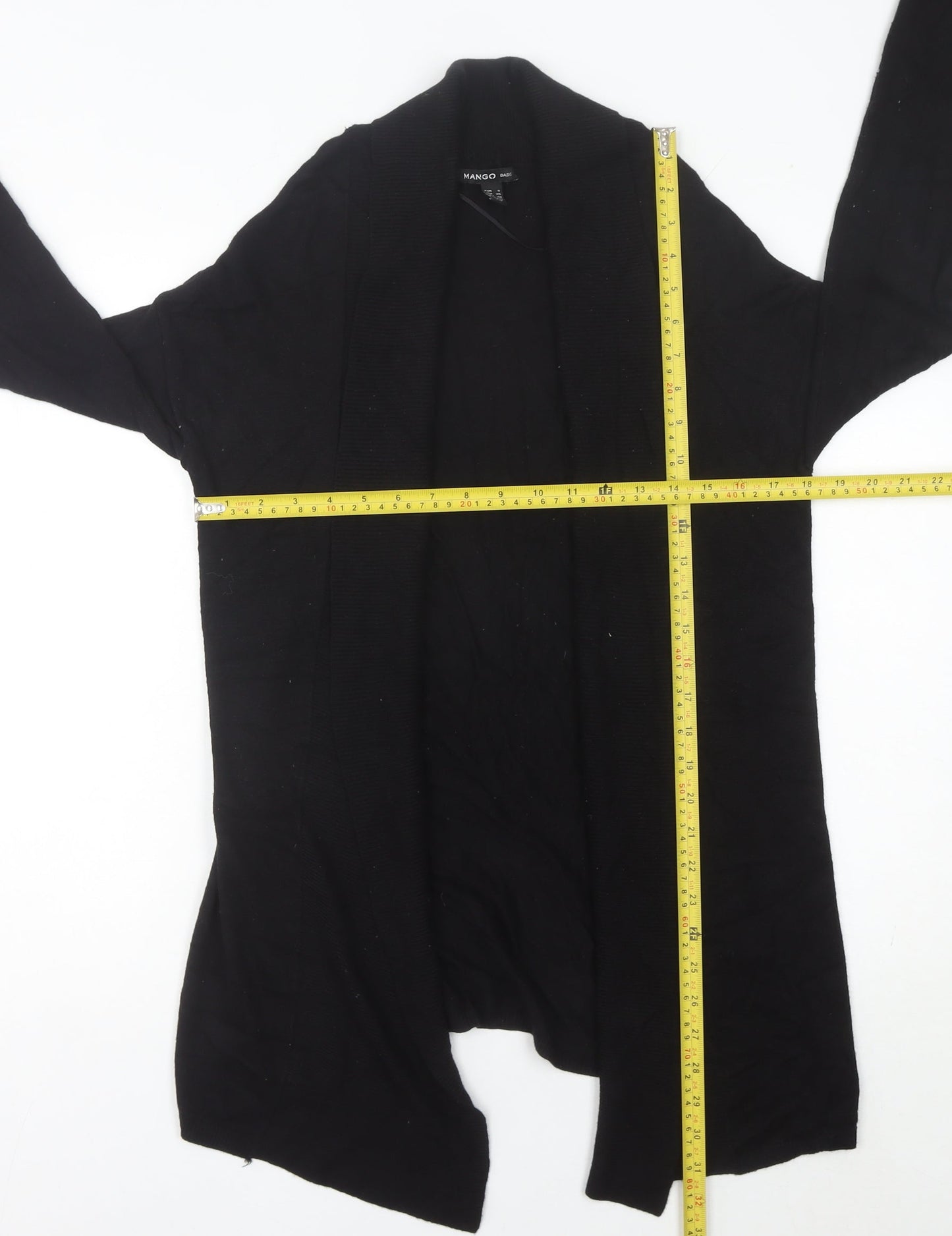 Womens UK Size 8 Mango Black Cardigan Jumper