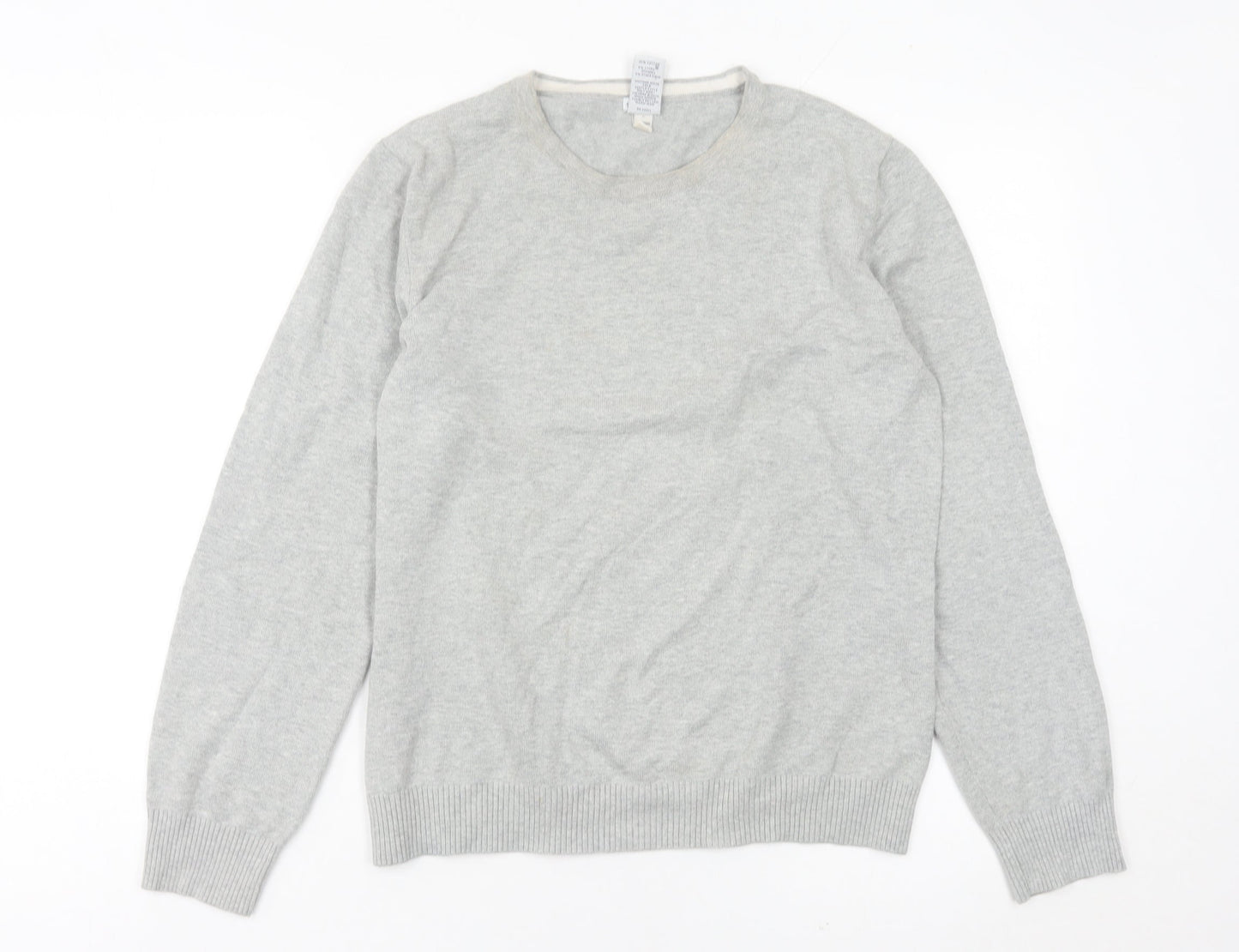GAP Women’s Grey Cotton Crew Neck Pullover Jumper Size L